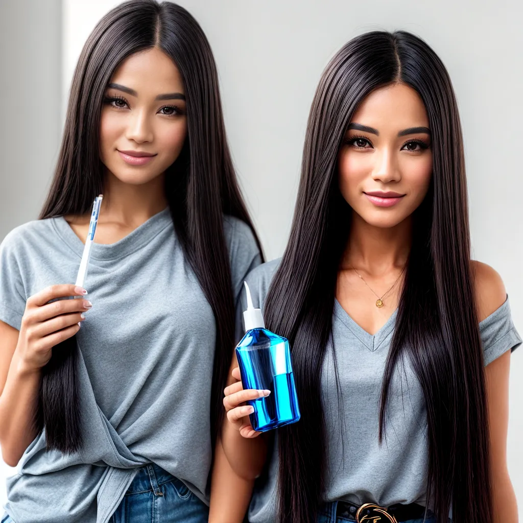 mulher cabelo liso shampoo sem oleo 1