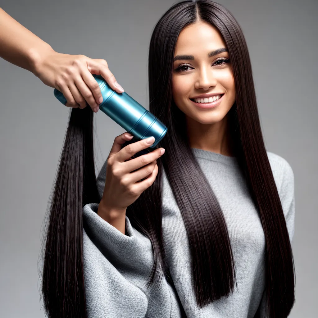 mulher cabelo liso espelho shampoo sem oleo 1