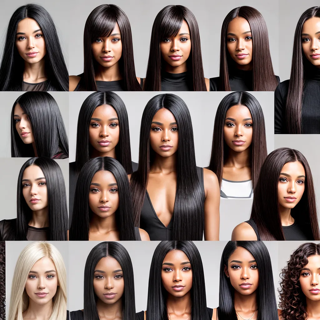 mulheres penteados alisamento cabelo