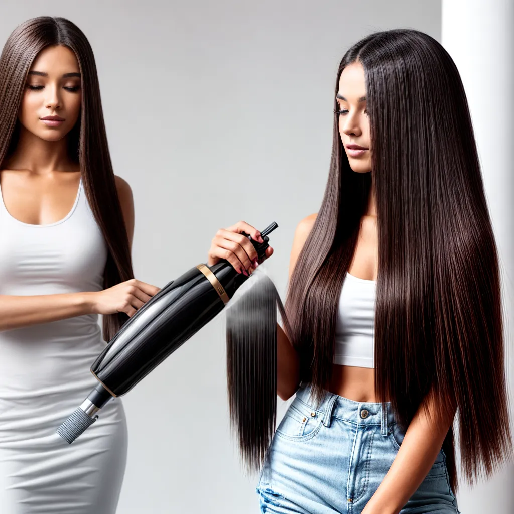 mulher cabelo liso secador chapinha