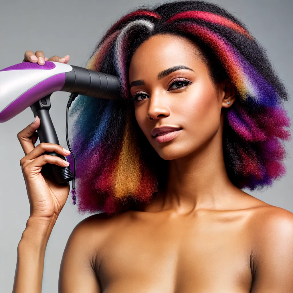 mulher cabelo colorido chapinha