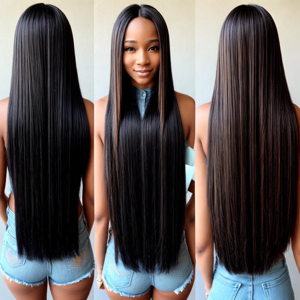 cabelo liso brilhante selagem alisado