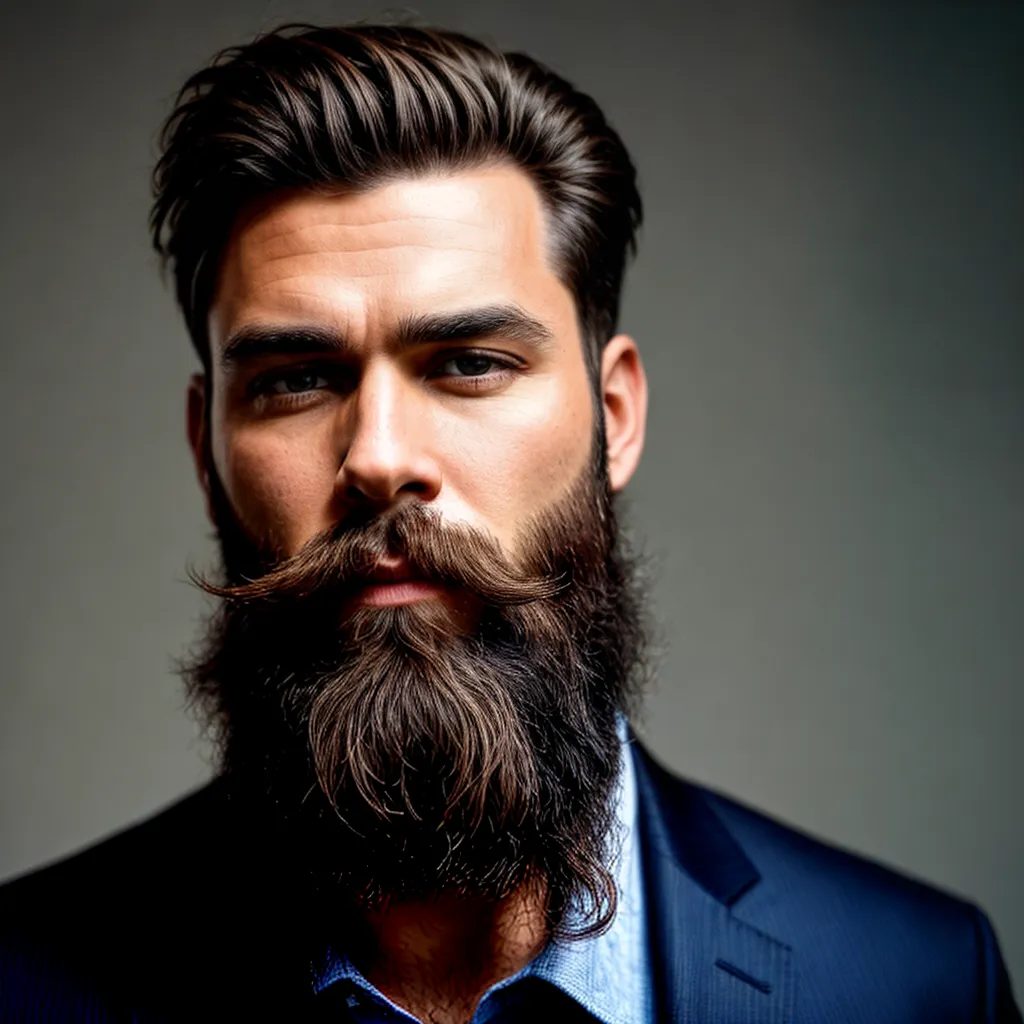 barba cheia bem cuidada homem confiante barba cheia bem cuidada homem confiante