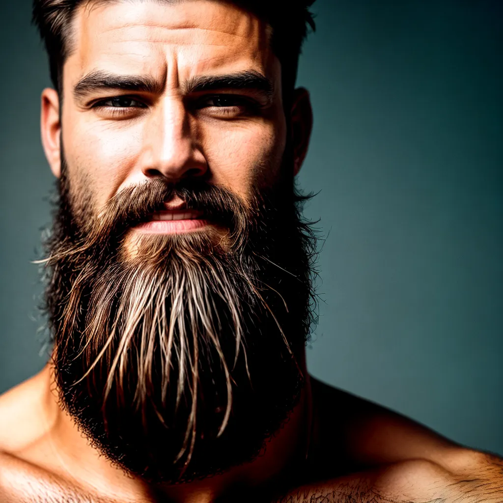 barba cheia bem cuidada homem satisfeito barba cheia bem cuidada homem satisfeito