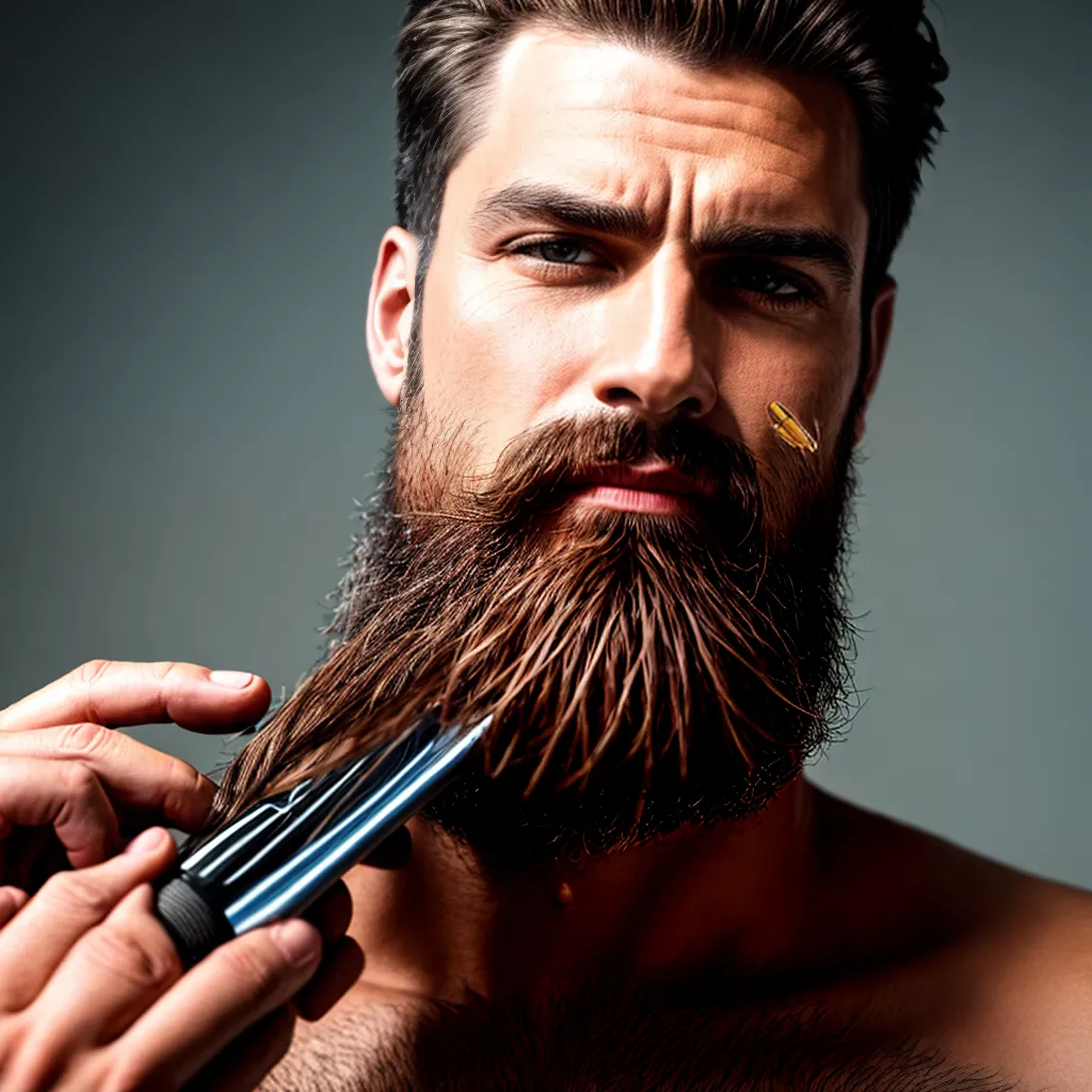 barba bem cuidada homem escova