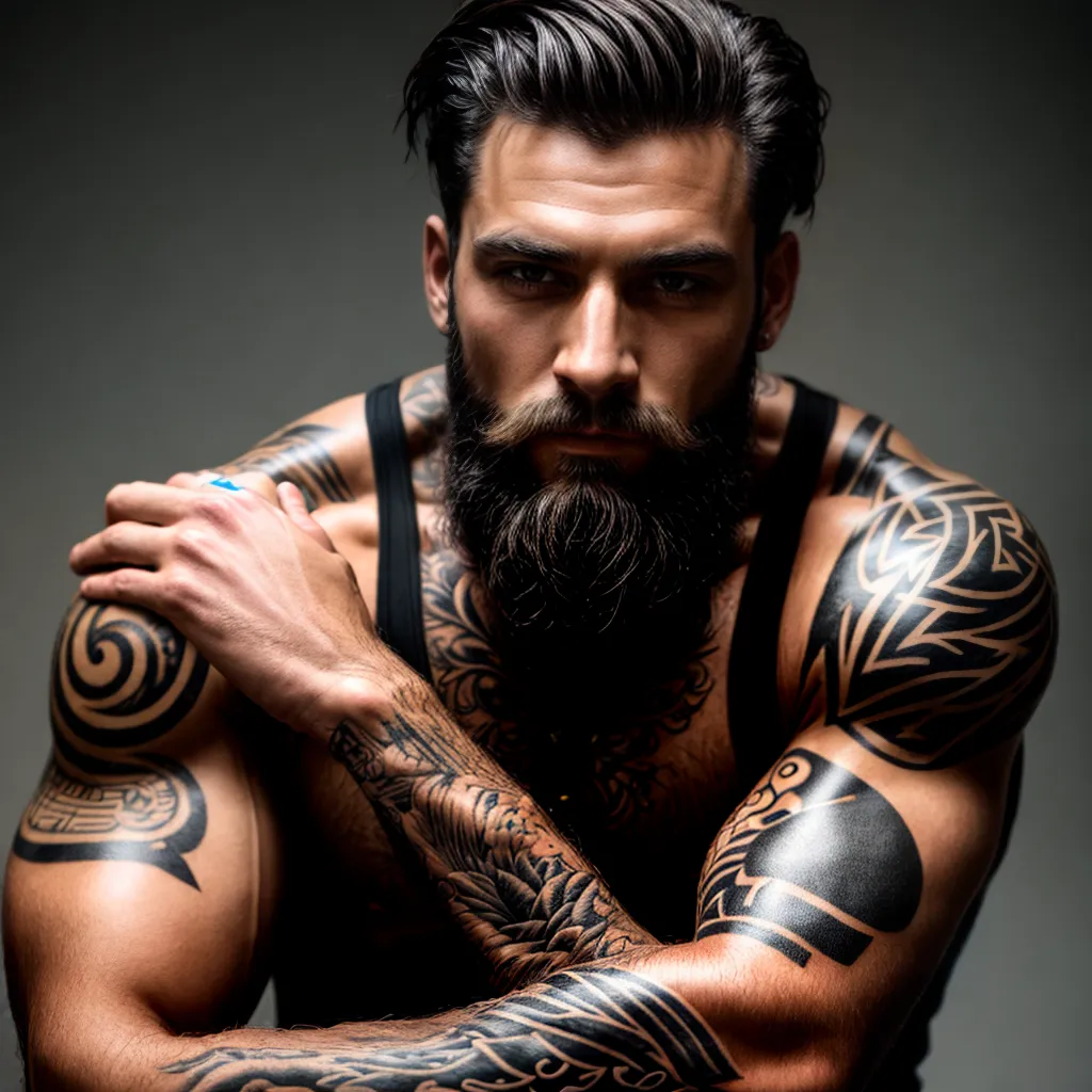 barbudo tatuagens misterio poderoso
