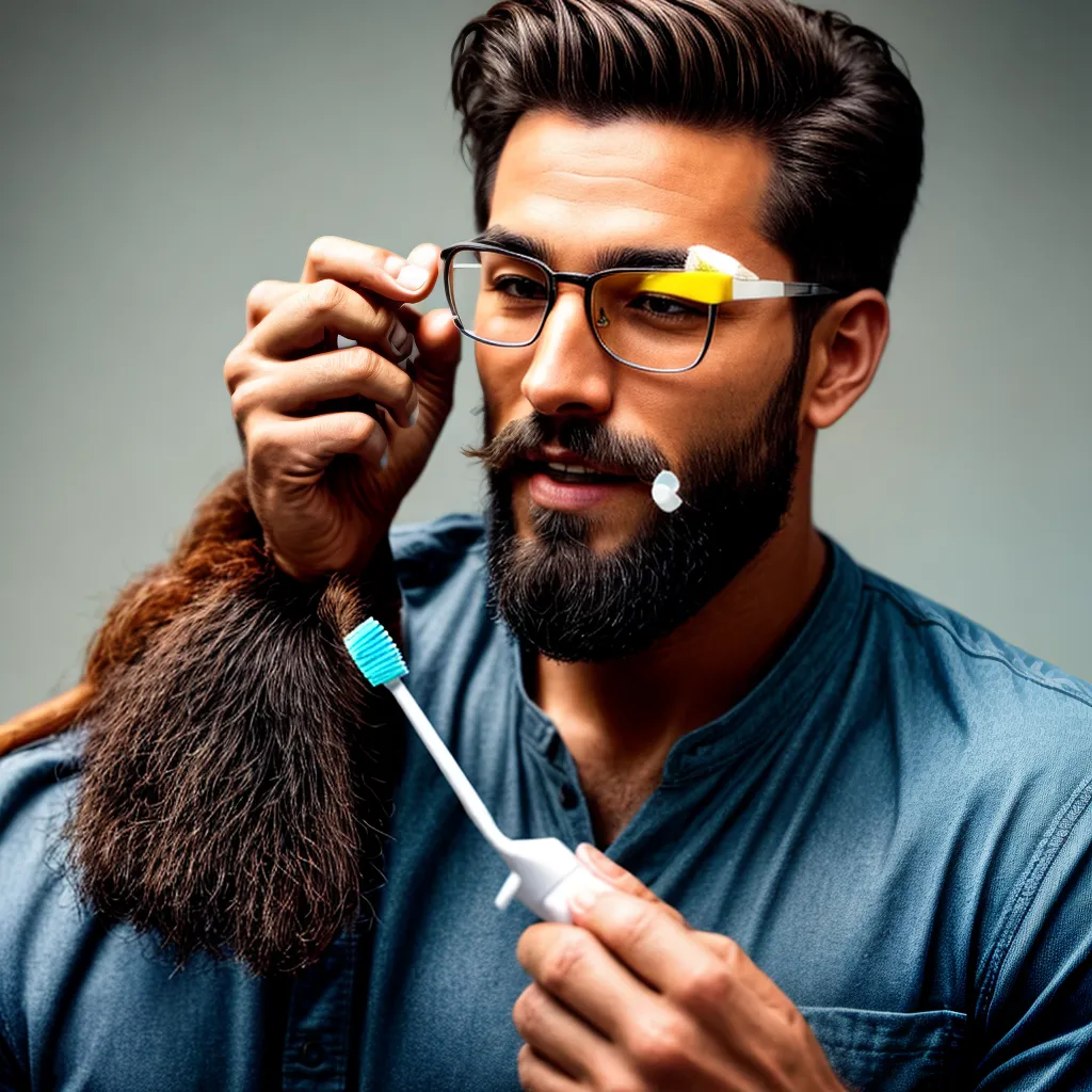 higiene oral barba homem