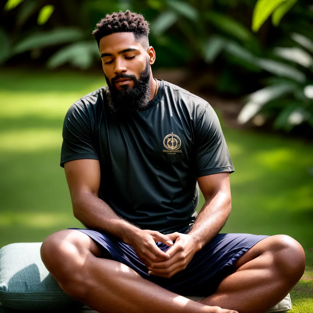 homem barbudo meditacao natureza