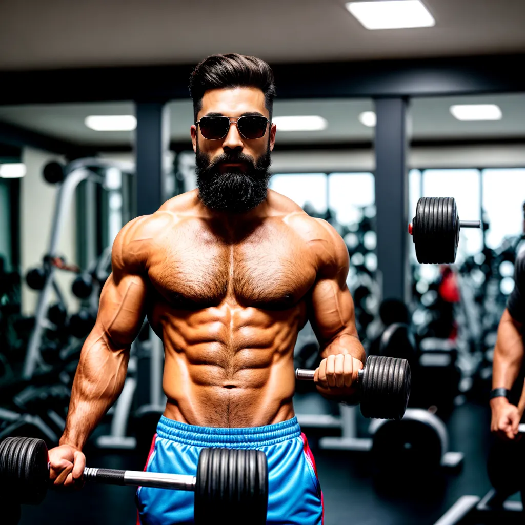 barbudo malhacao dumbbell espelho barbudo malhacao dumbbell espelho