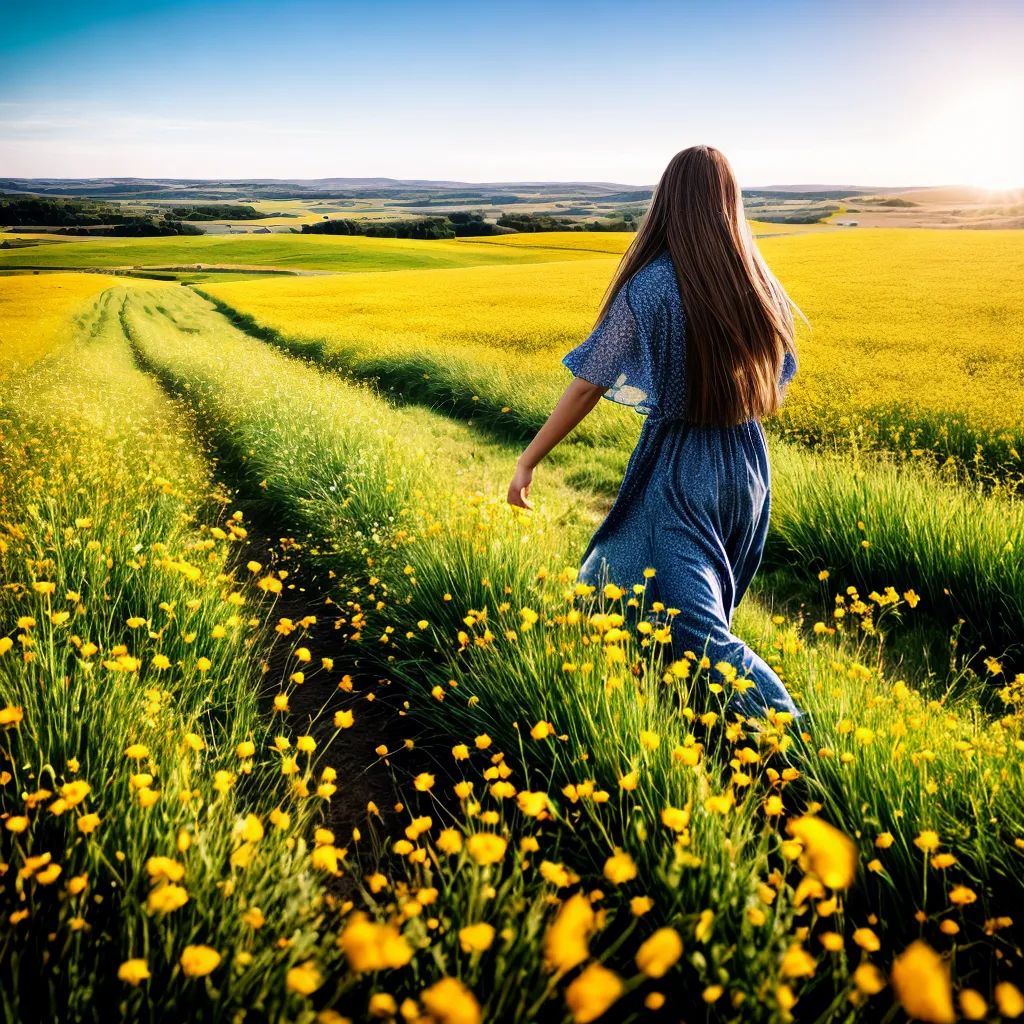crianca sorrindo campo flores cabelo crianca sorrindo campo flores cabelo
