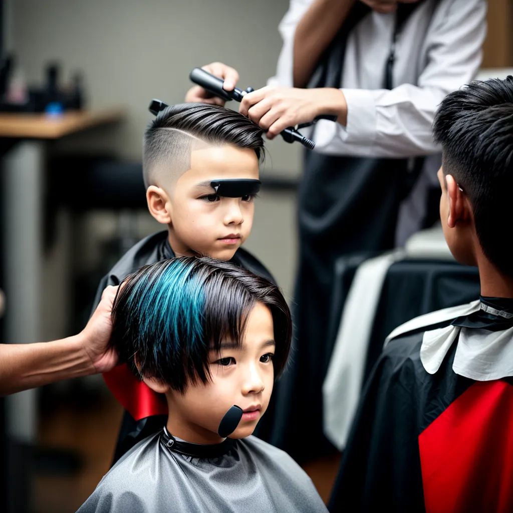 menino corte cabelo barbeiro pentagonal menino corte cabelo barbeiro pentagonal