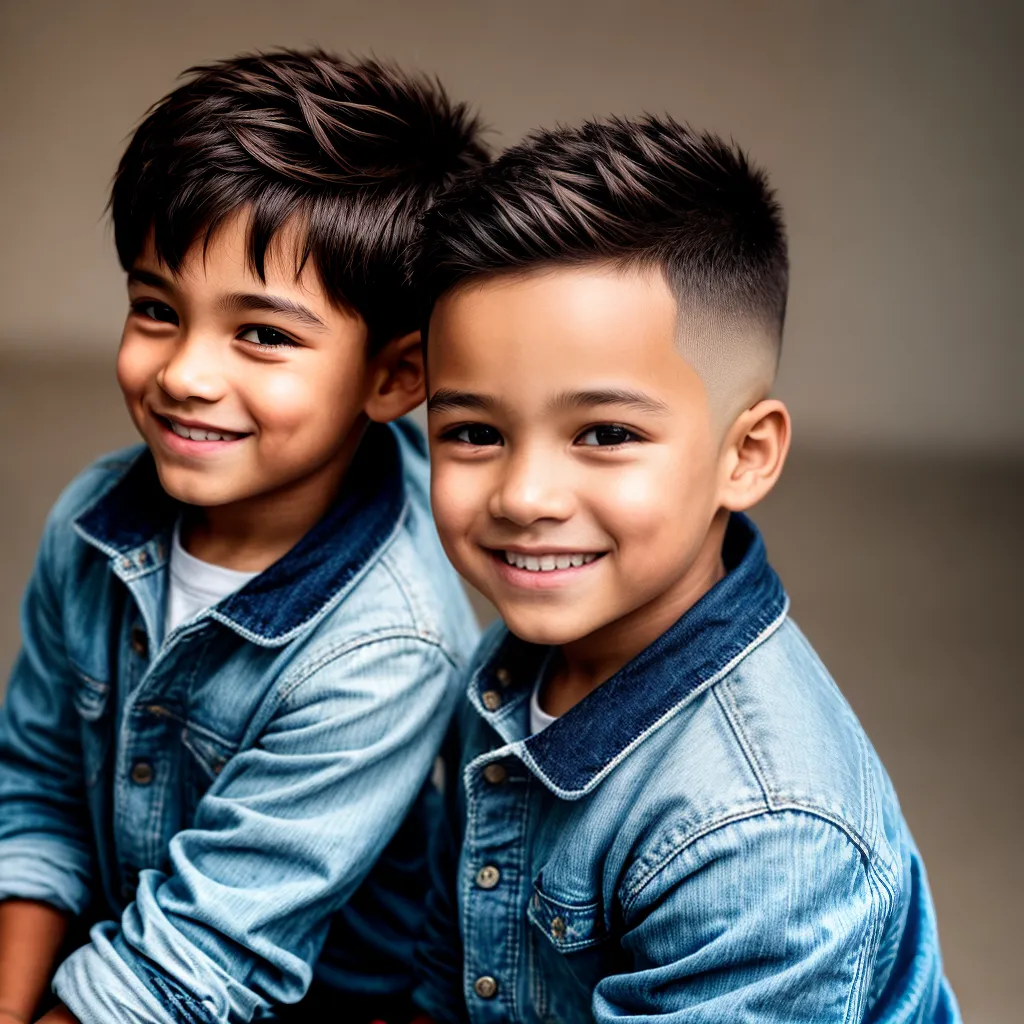 menino sorriso corte cabelo estiloso 1