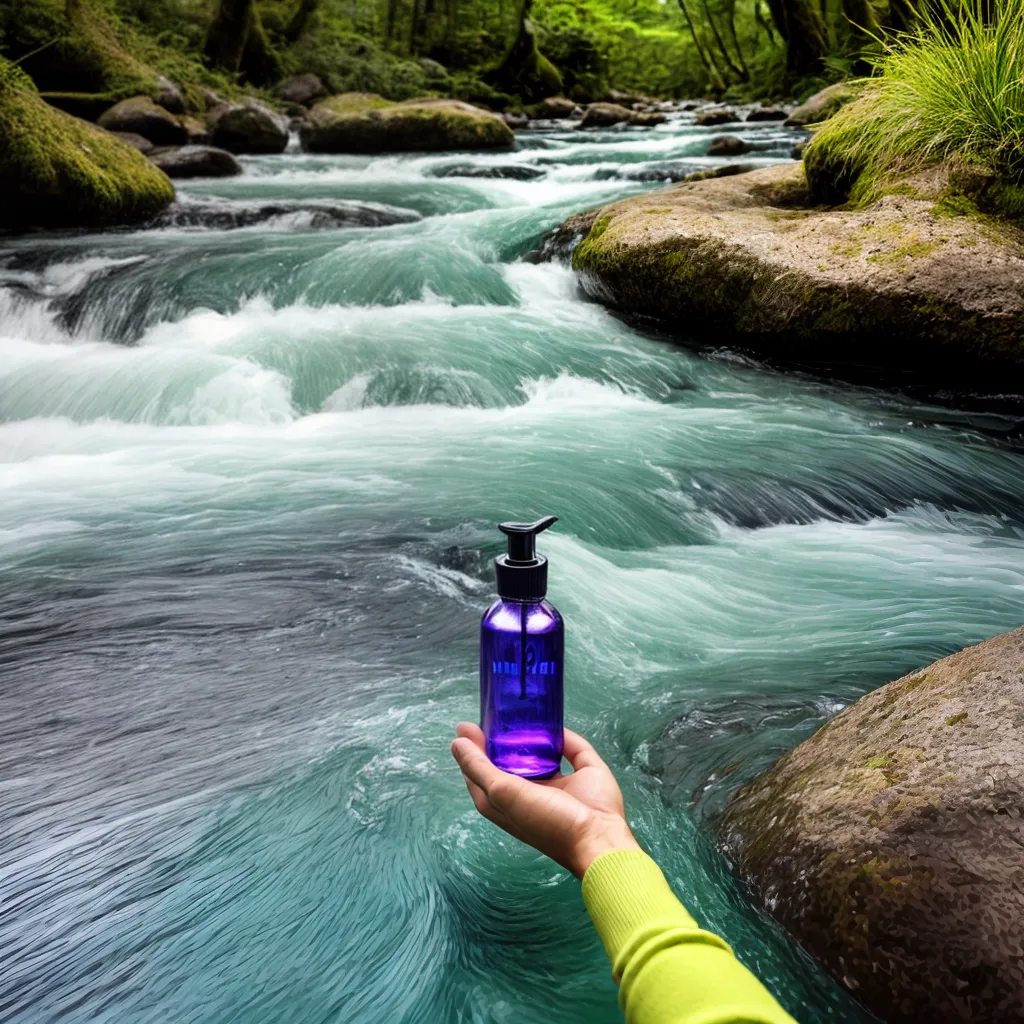 mao mulher shampoo roxo rio floresta