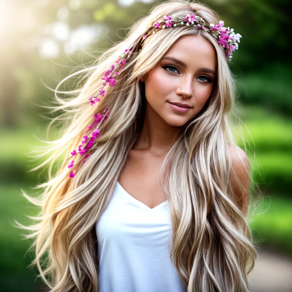 cabelo loiro headband flores cabelo loiro headband flores