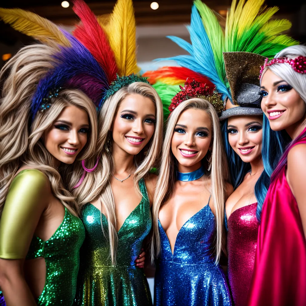 amigos festa fantasia glamour