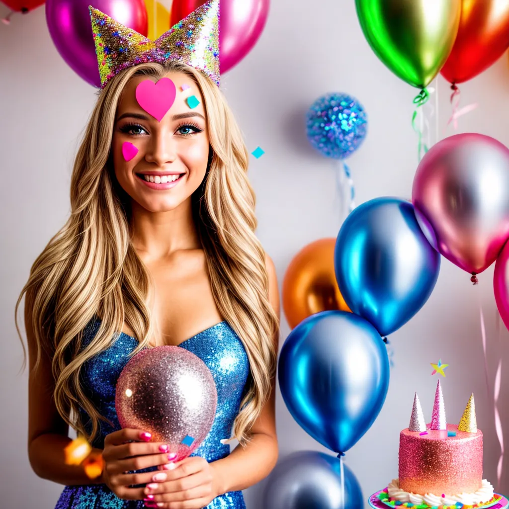 mulher loira sorrindo chapeus festa
