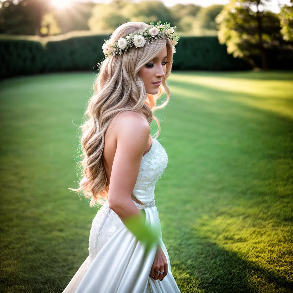 noiva loira coroa floral casamento