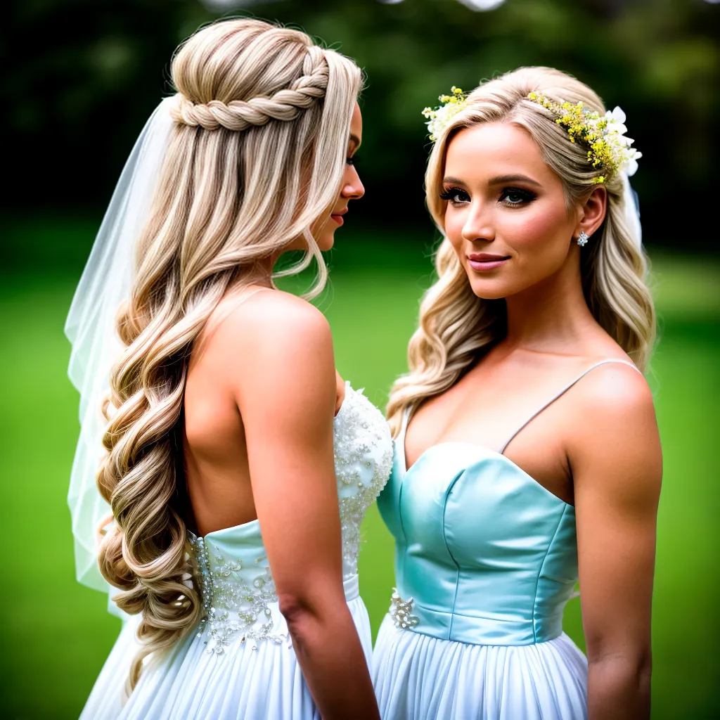 noiva loira cabelo penteado florido