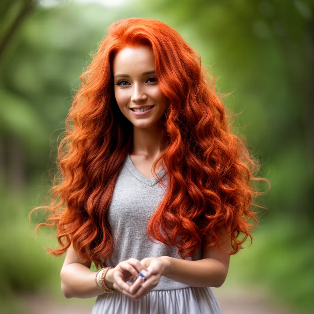 mulher cabelo vermelho cuidados naturais