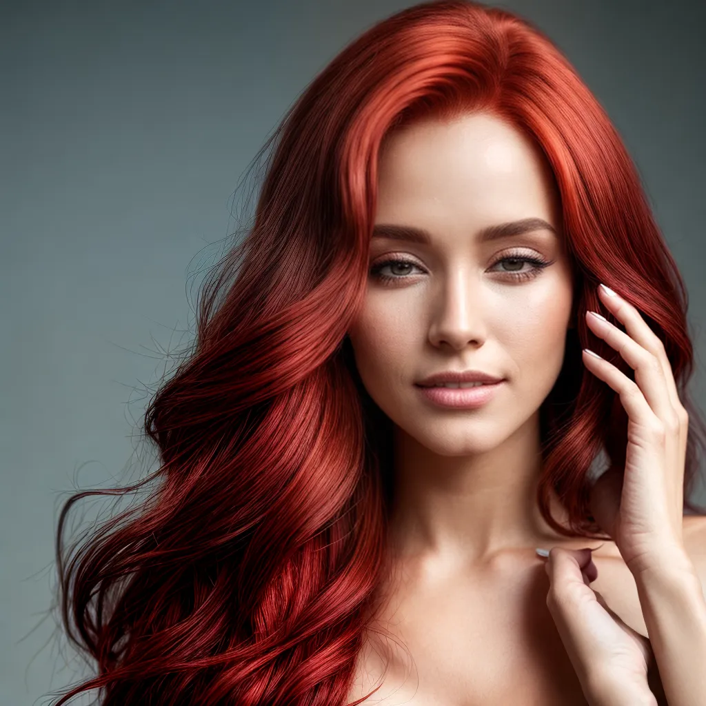 mulher cabelo vermelho pente cuidados