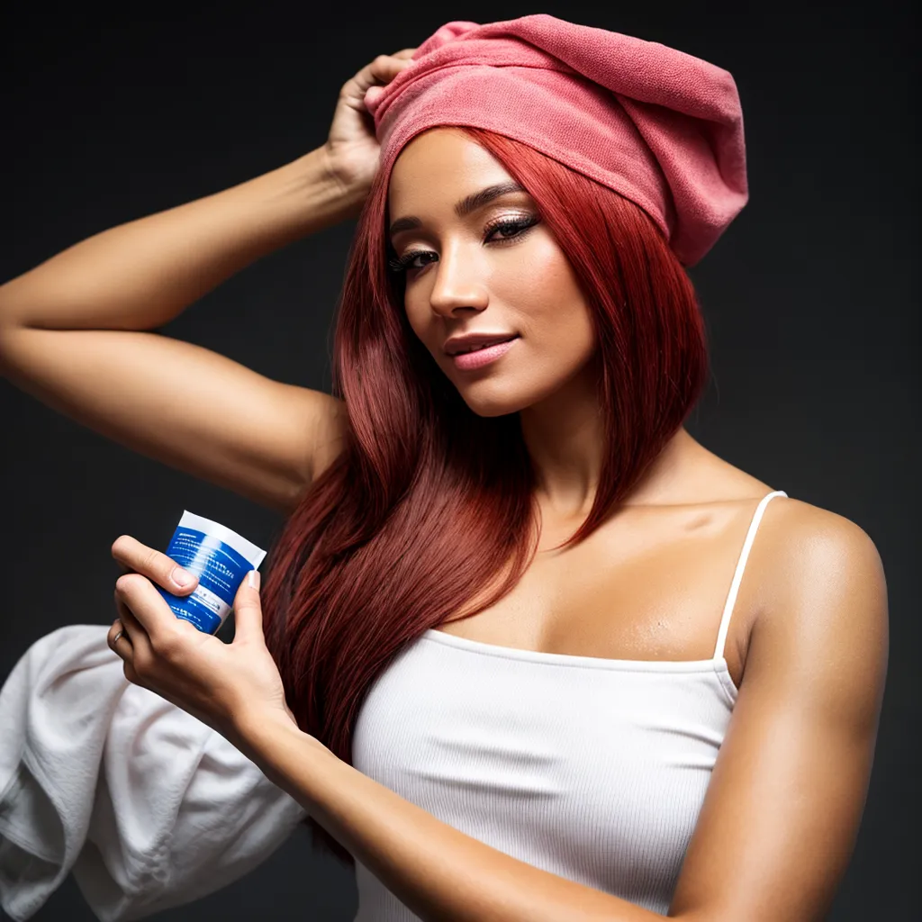 mulher cabelo vermelho lavagem suave