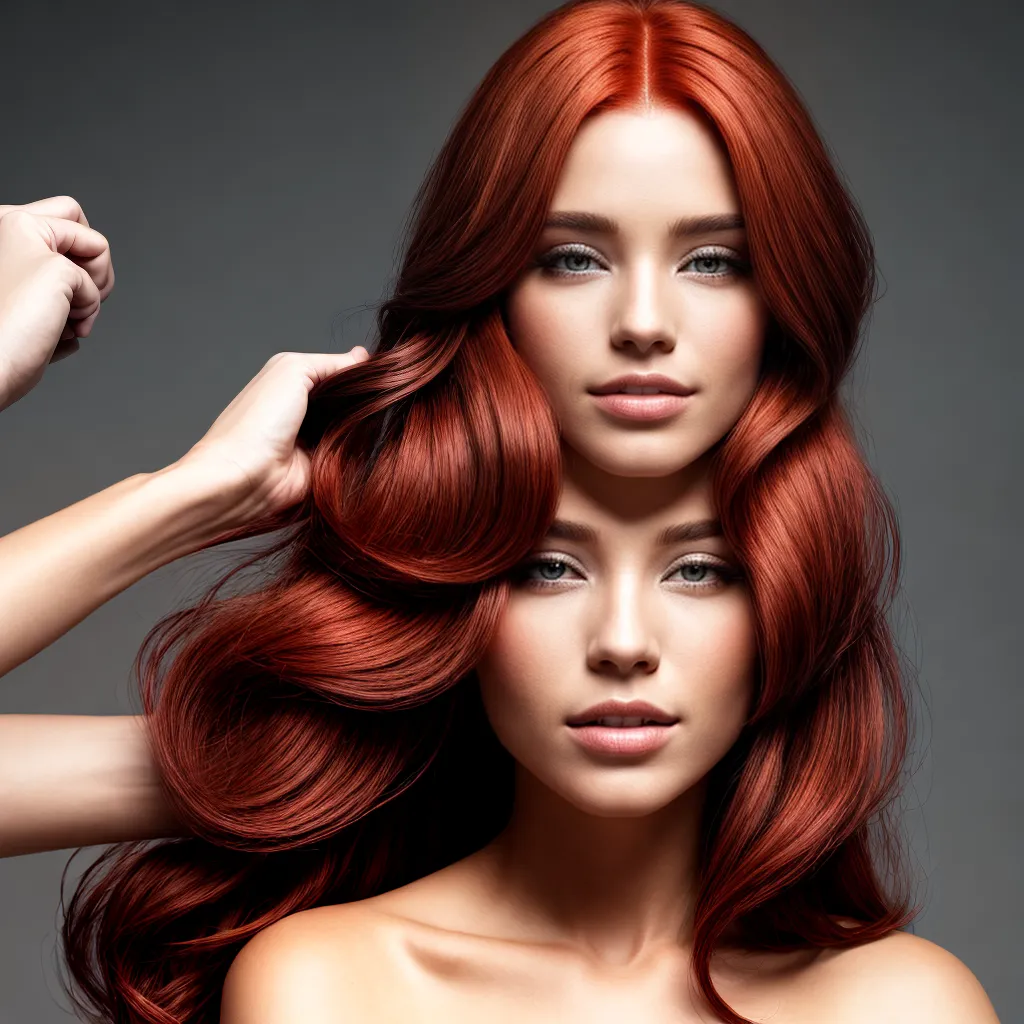 mulher cabelo vermelho balayage salao mulher cabelo vermelho balayage salao