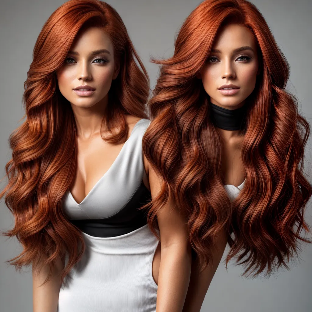 mulher cabelo ruivo balayage vibrante mulher cabelo ruivo balayage vibrante