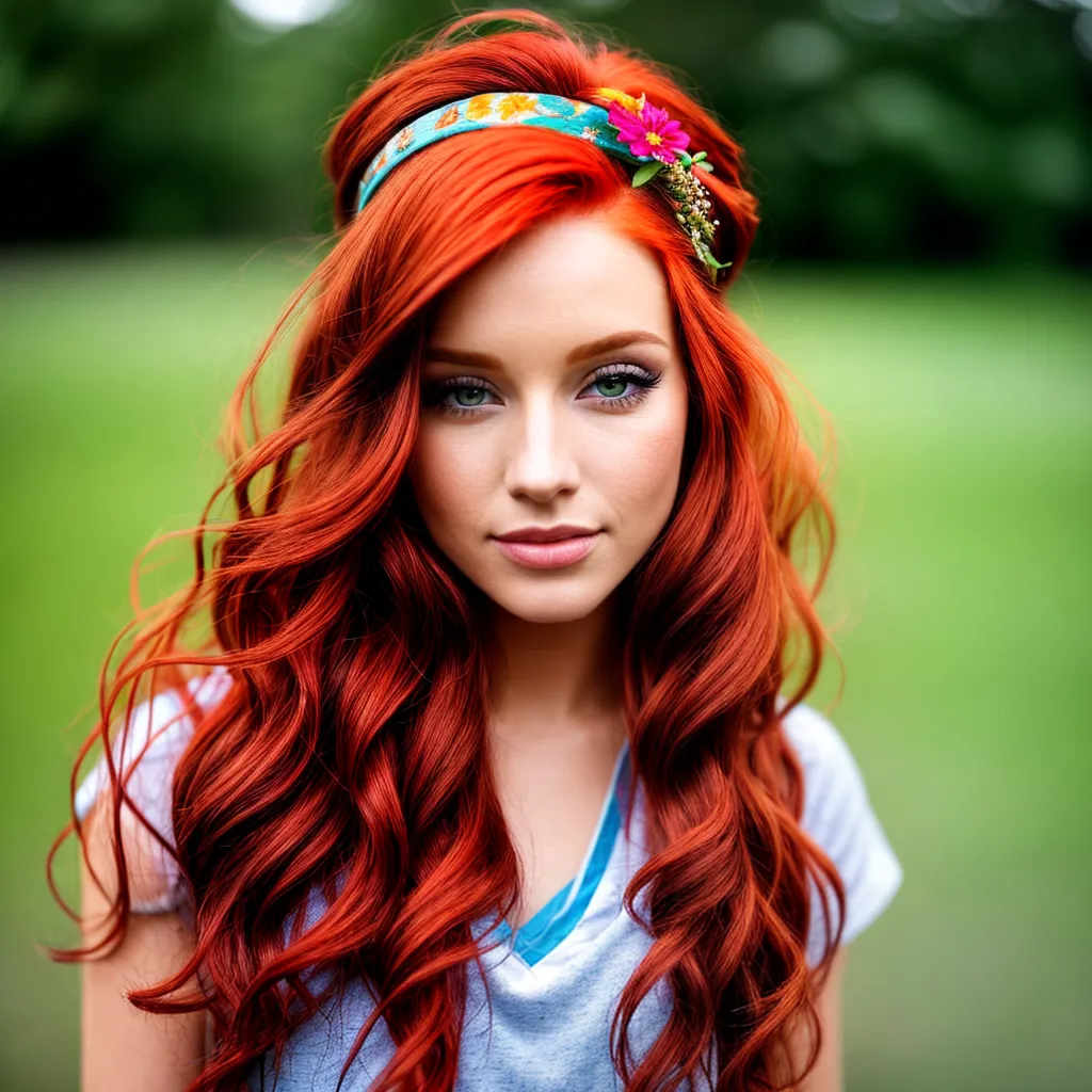 ruiva floral headband estilo 2 ruiva floral headband estilo 2