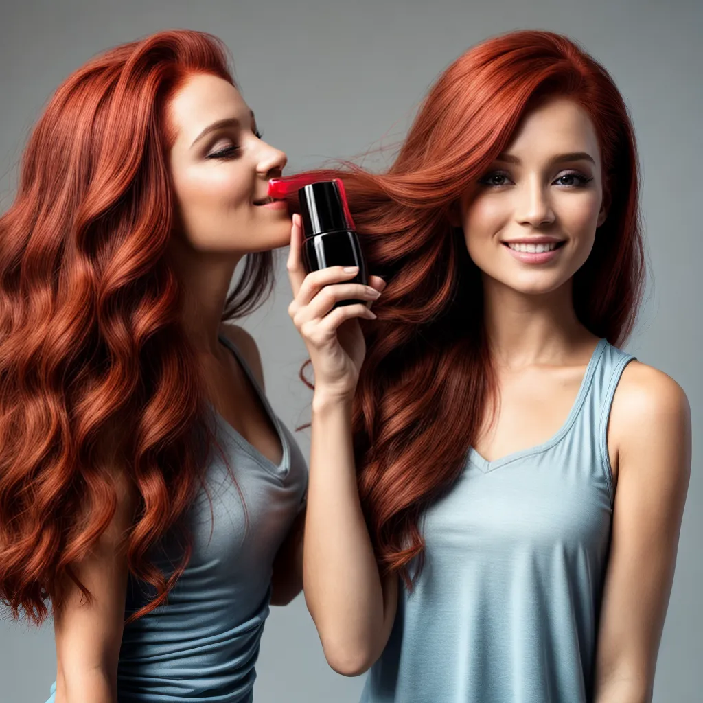 mulher cabelo vermelho oleo hidratacao
