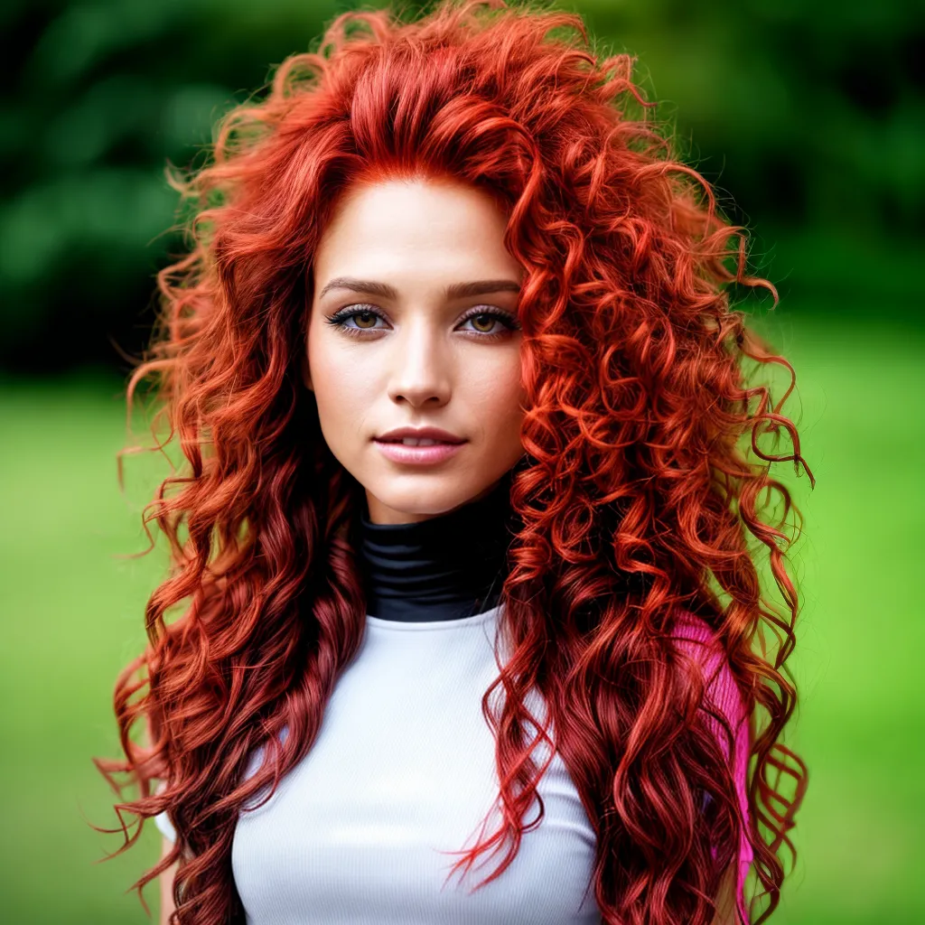 cabelo vermelho vibrante brilhante