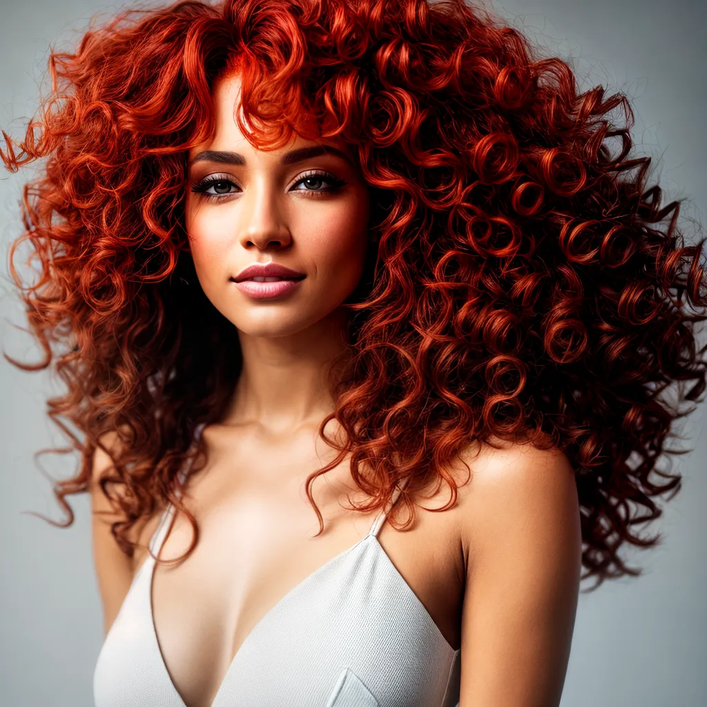 mulher cabelo ruivo vibrante
