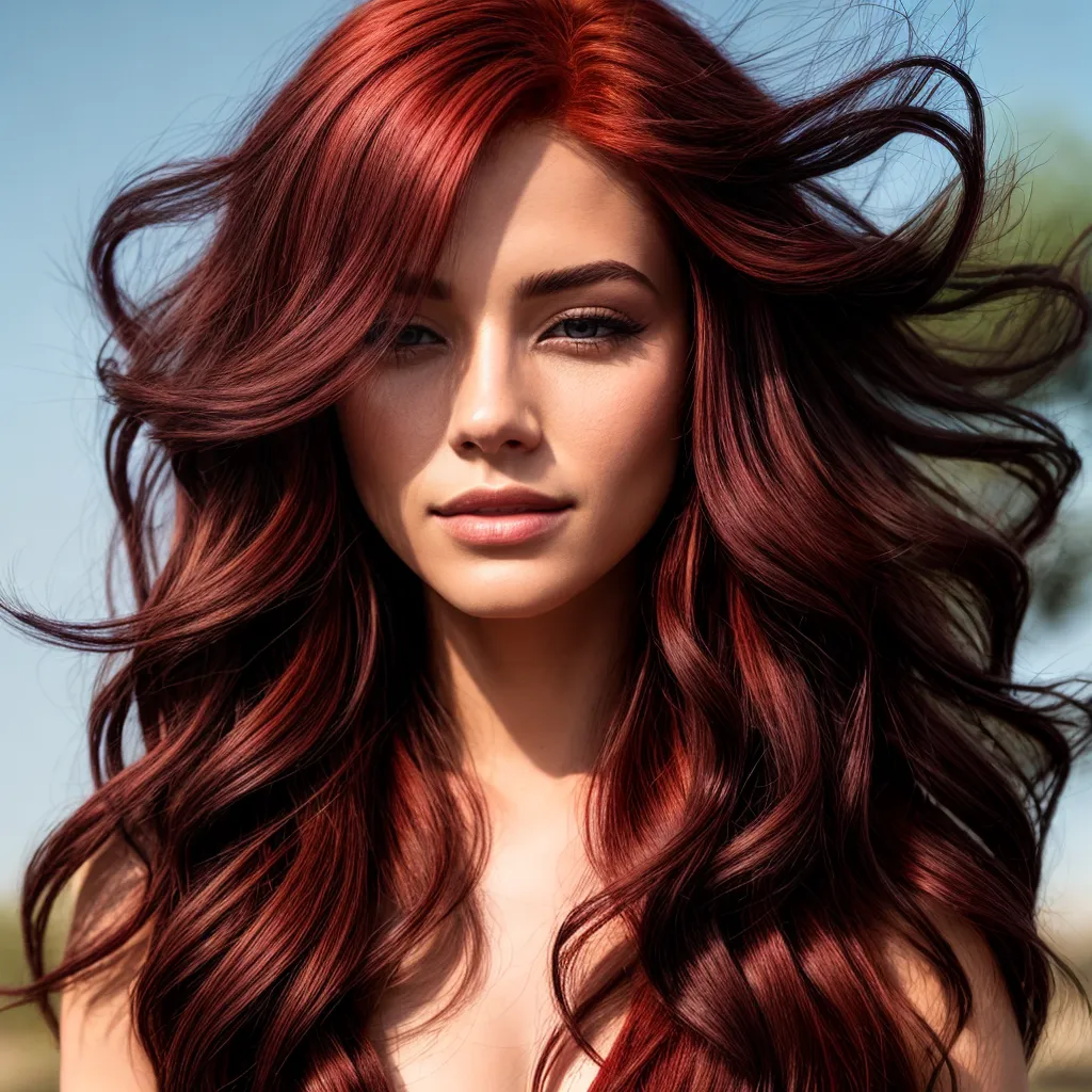 cabelo vermelho fogo textura artistica