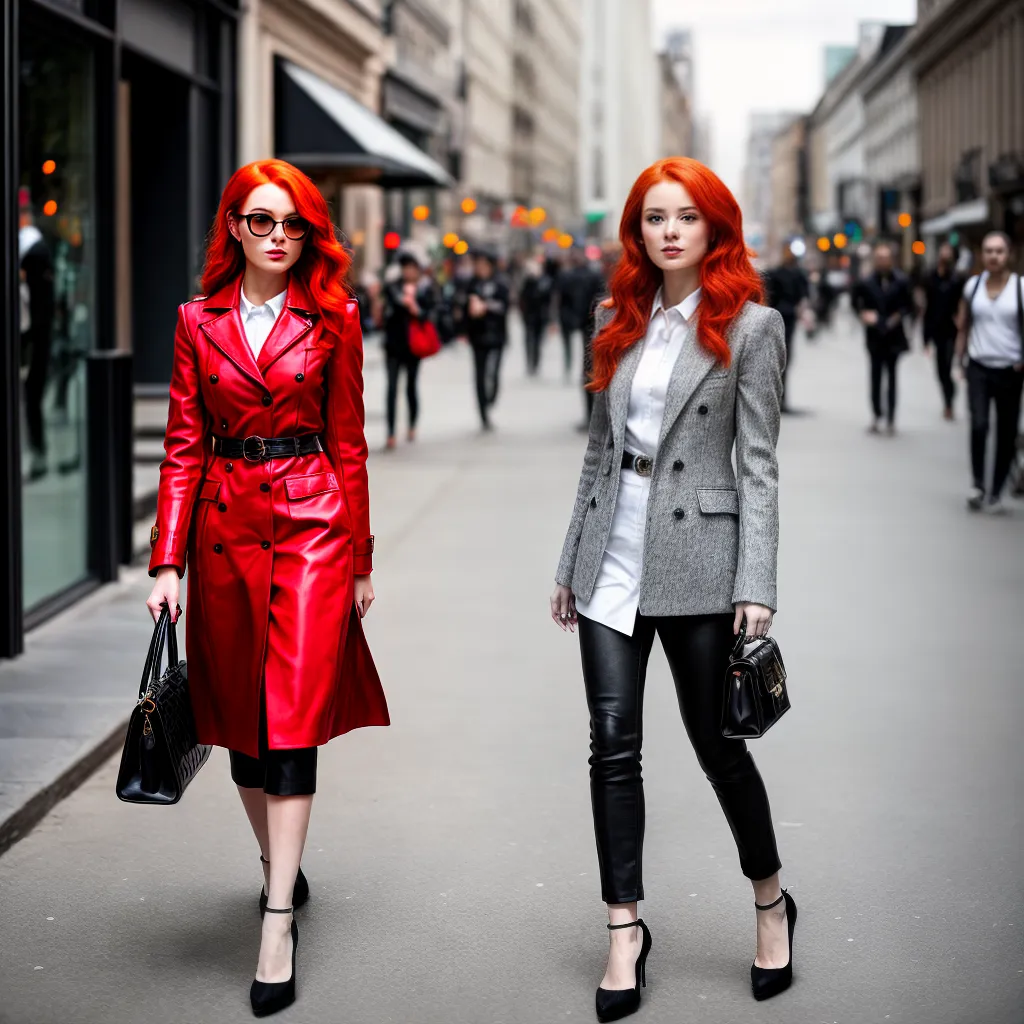 mulher rua cabelo vermelho estilo mulher rua cabelo vermelho estilo