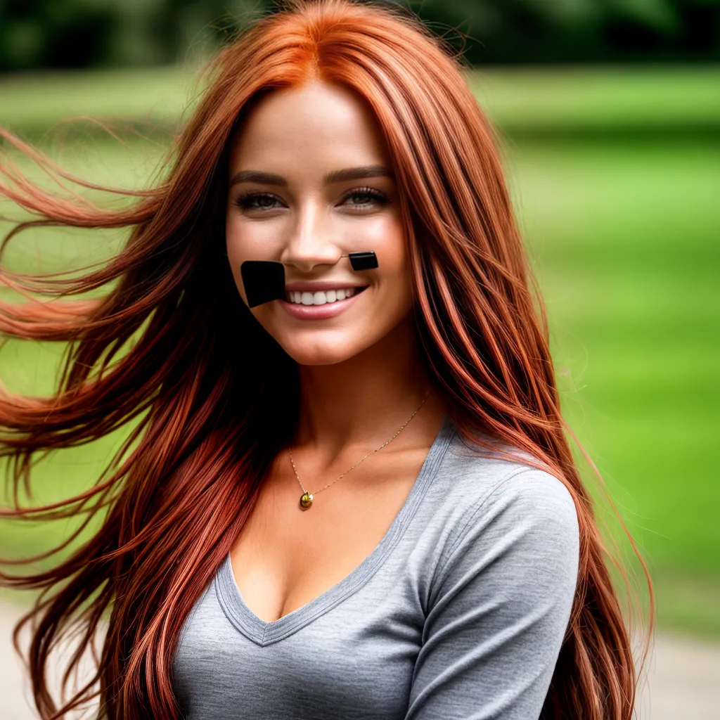 mulher cabelo vermelho destaques 1