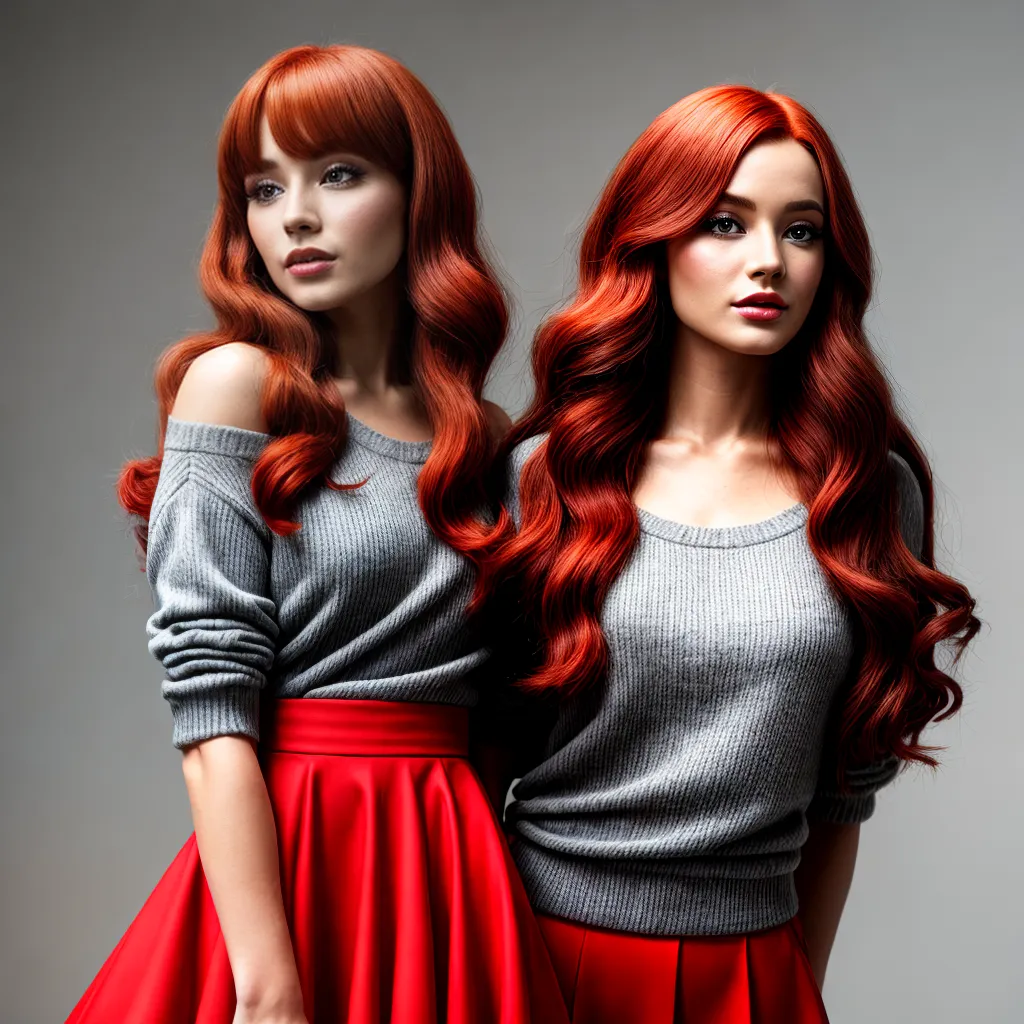 mulher cabelo vermelho estilo retro