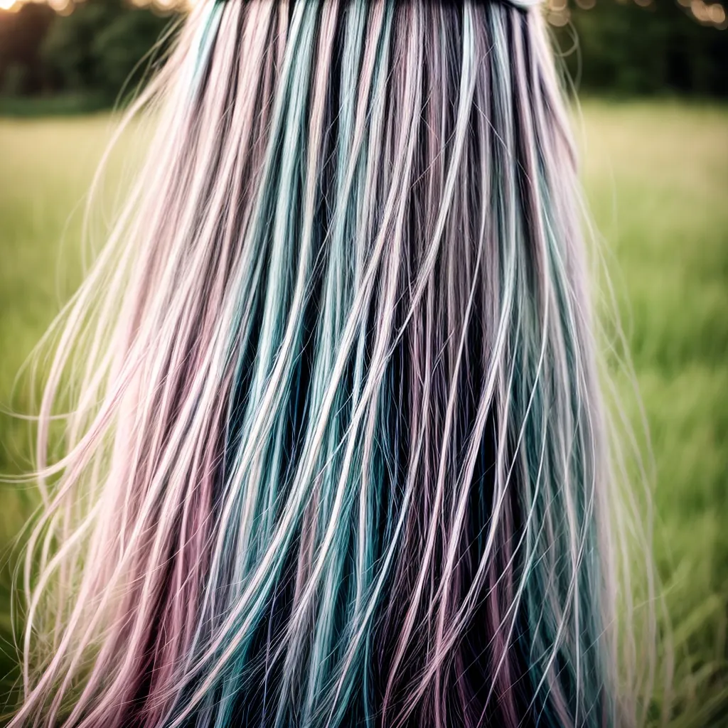 mulher cabelo longo pastel destaque mulher cabelo longo pastel destaque