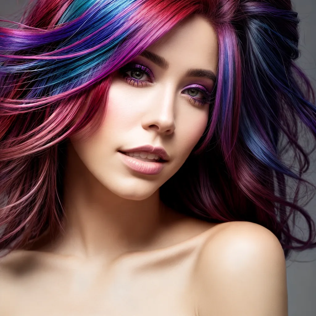 mulher cabelo colorido vibrante 1