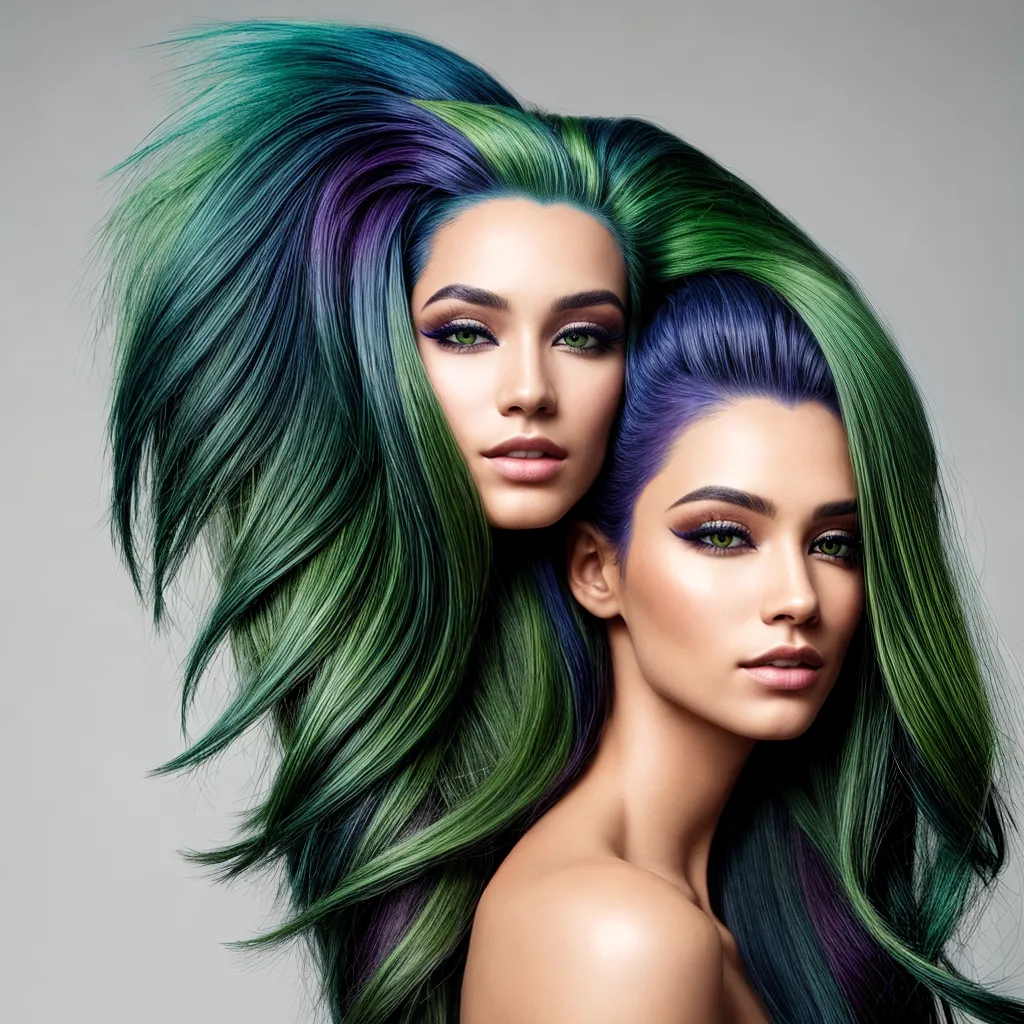cabelo verde ousado aventureiro