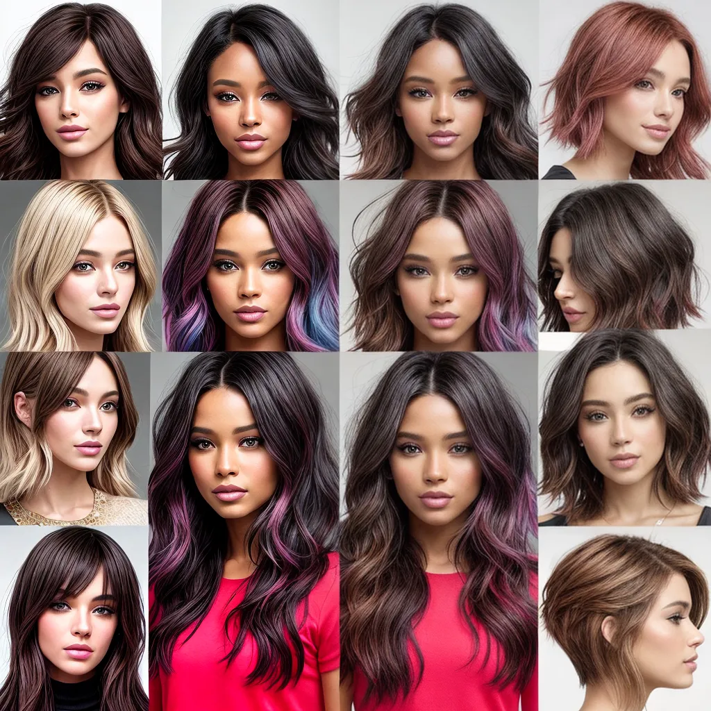 cores cabelo medio variedade
