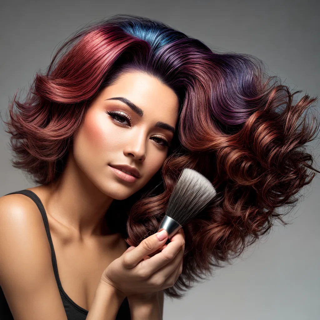 mao mulher aplicando tinta cabelo
