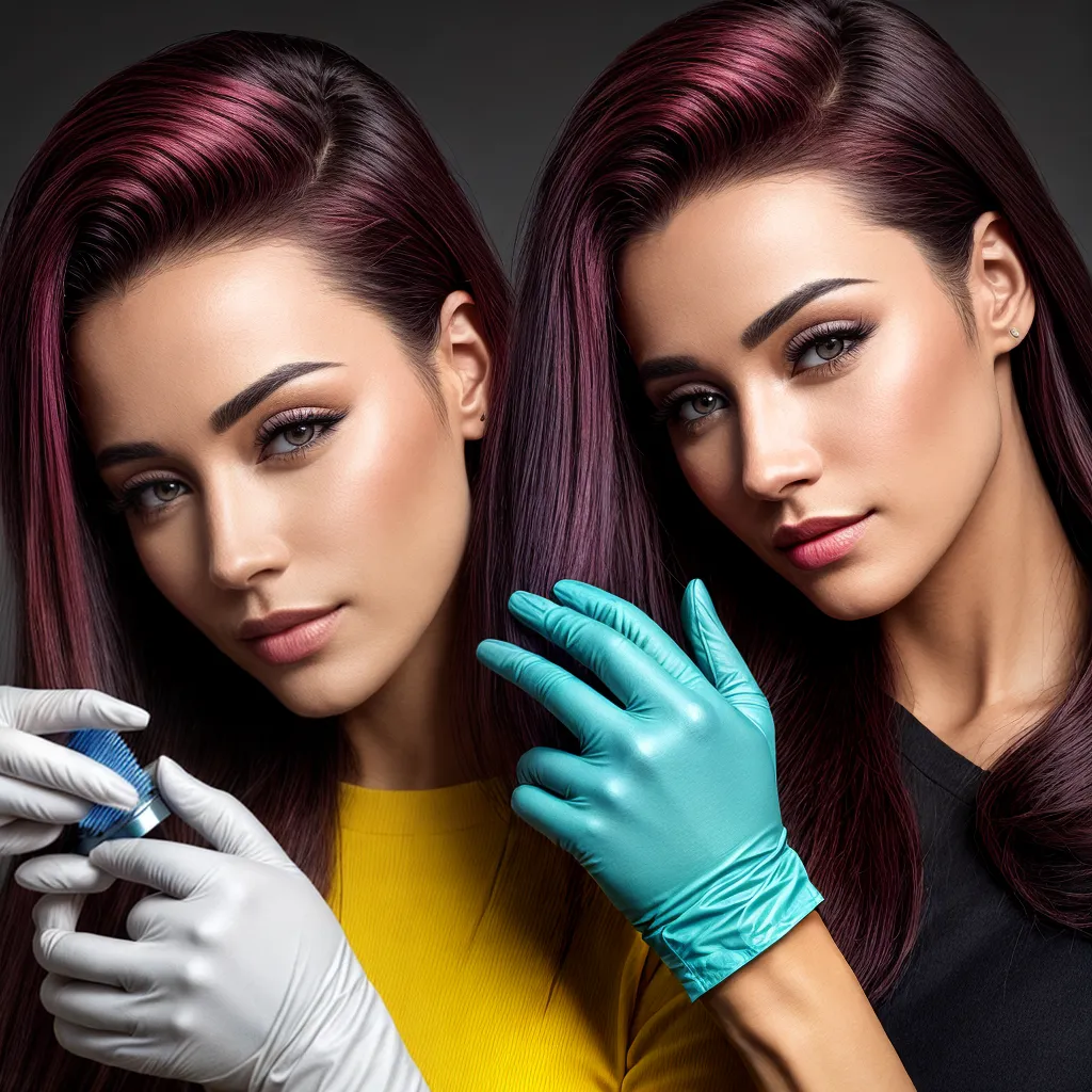 mao aplicando tinta cabelo cores