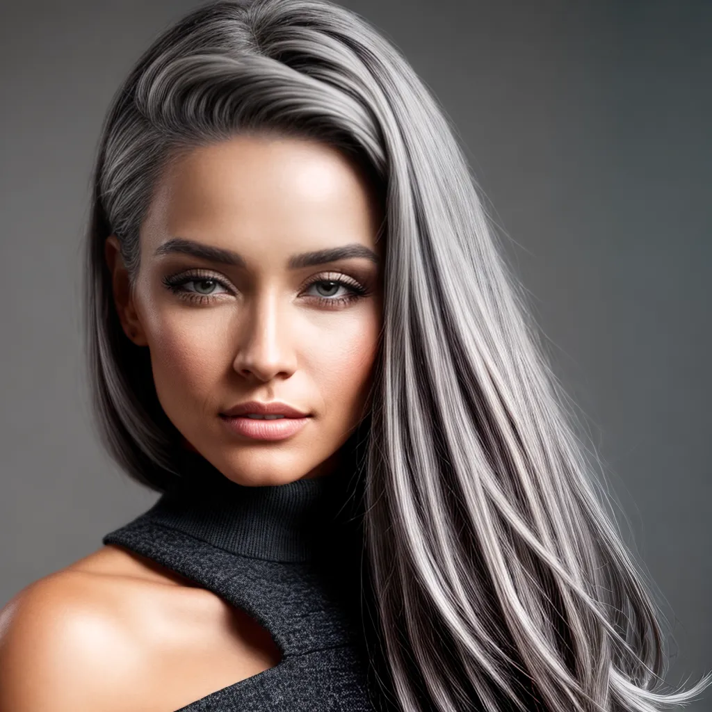 mulher estilosa cabelo cinza 1