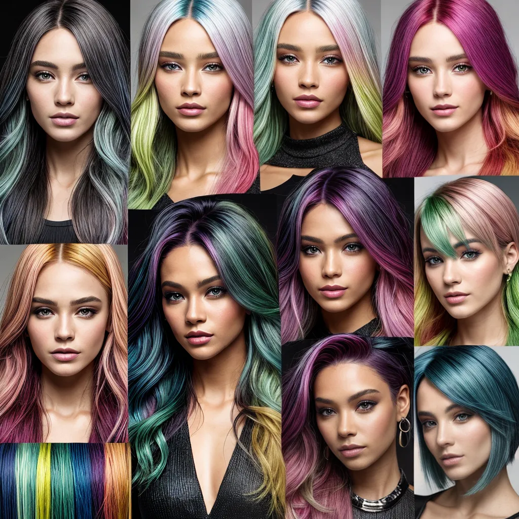 tendencias cabelo 2000s collage