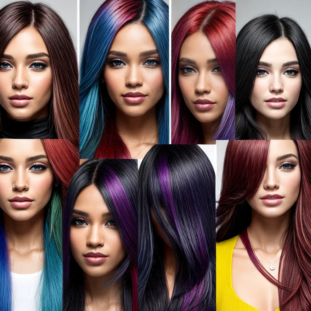 cores cabelo liso variedade