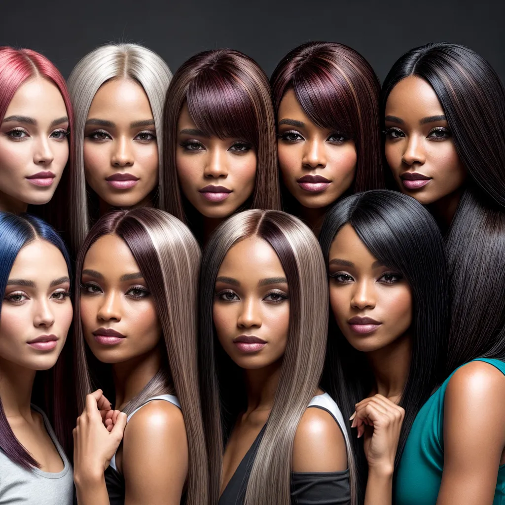 cores cabelo liso variedade inspiracao