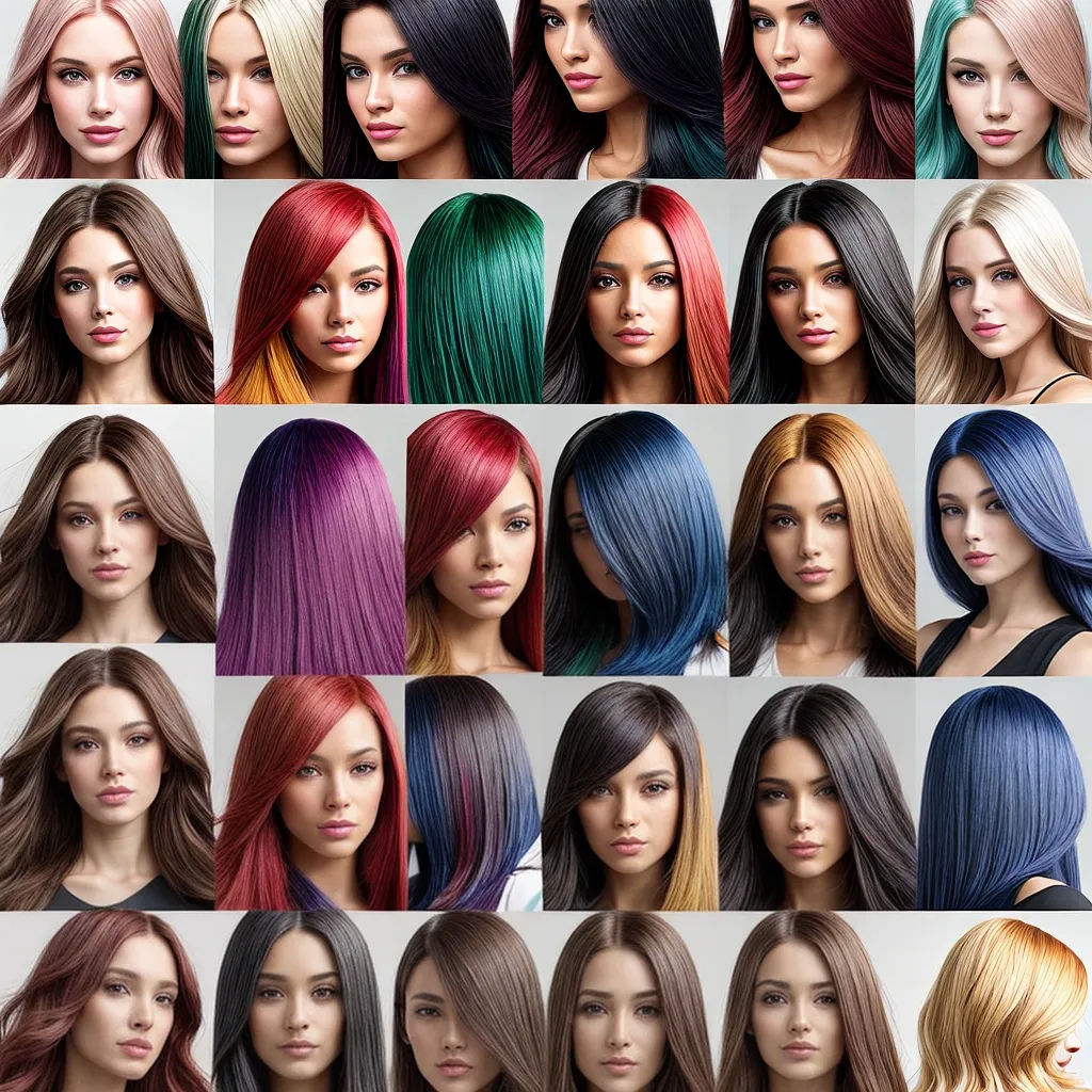 cores cabelo liso vibrantes