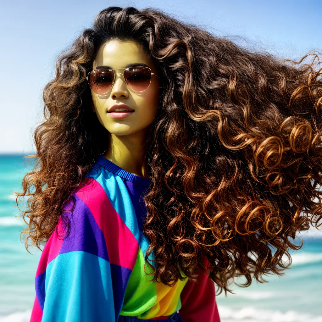 cabelo ondulado multicolorido cabelo ondulado multicolorido