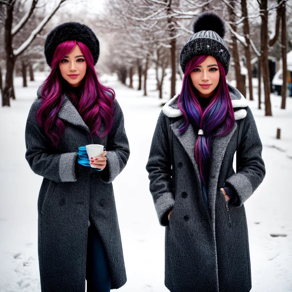 mulher cabelo vibrante inverno protecao