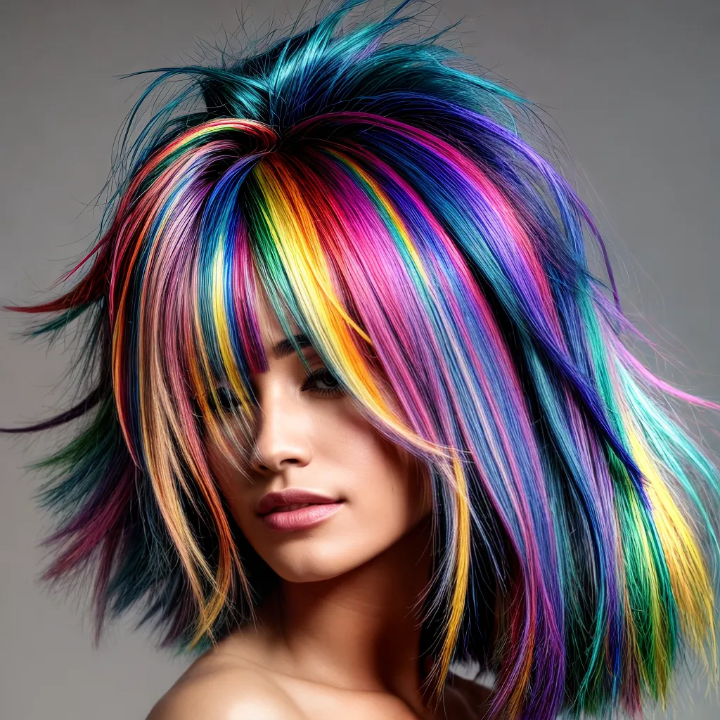 cabelo arco iris escondido cabelo arco iris escondido