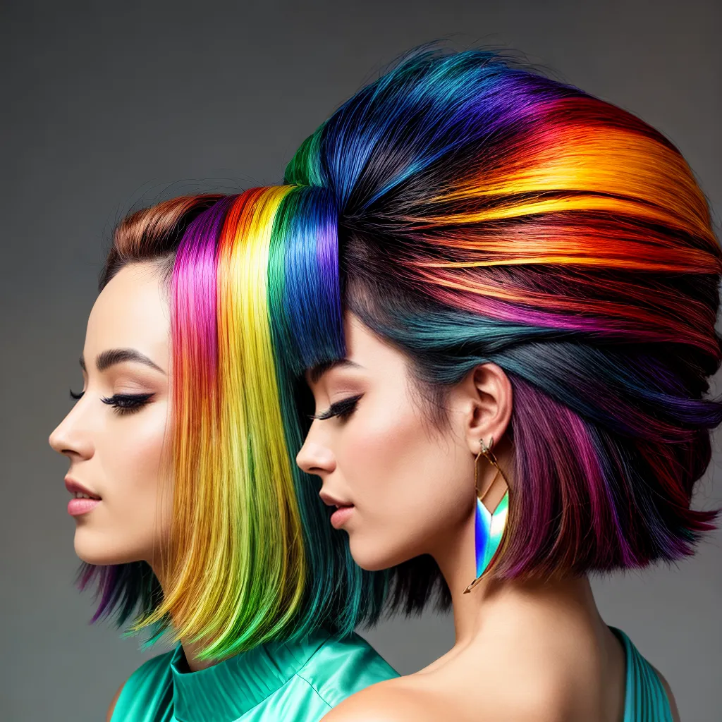 cabelo estilizado surpresa arco iris 1 cabelo estilizado surpresa arco iris 1